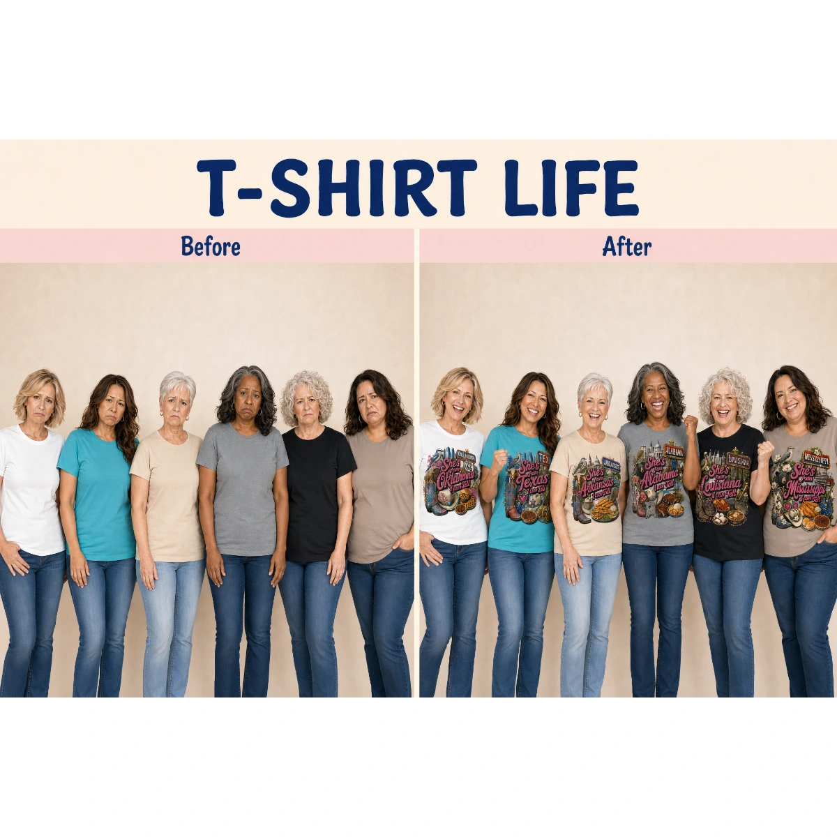 DTF Print before and after example