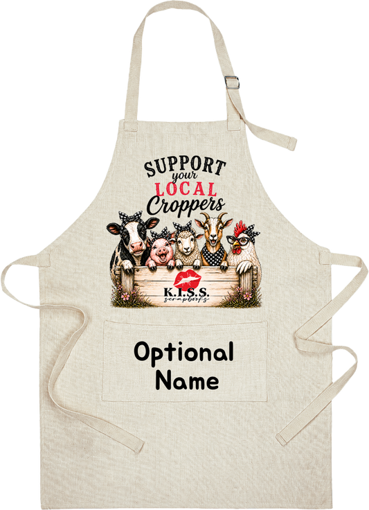 Apron with K.I.S.S. Logo and optional personalized pocket name