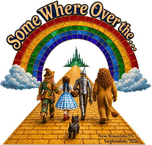 CSSA26 Somewhere Over the Rainbow DTF decal with New Braunfels date and location
