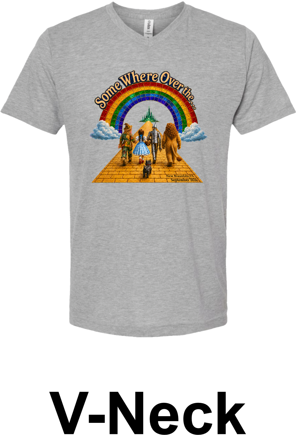 CSSA26 design on grey V-neck T-shirt