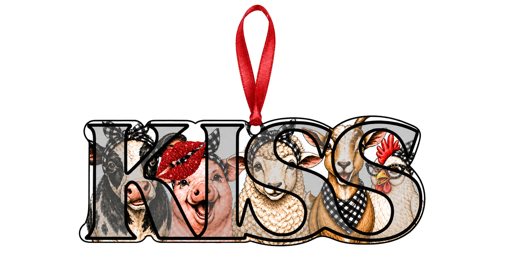 K.I.S.S. keepsake ornament front