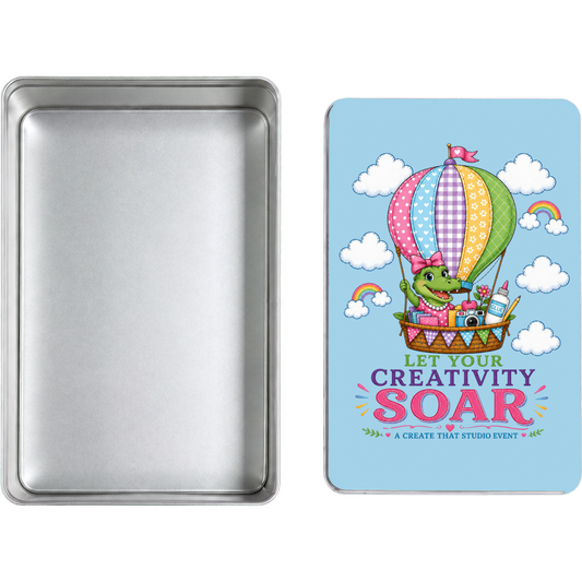 Let Your Creativity Soar keepsake box open and closed mockup